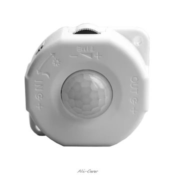 

DC 12V 24V 6A Automatic Infrared PIR Motion Sensor Switch For LED light Lamp Black/White