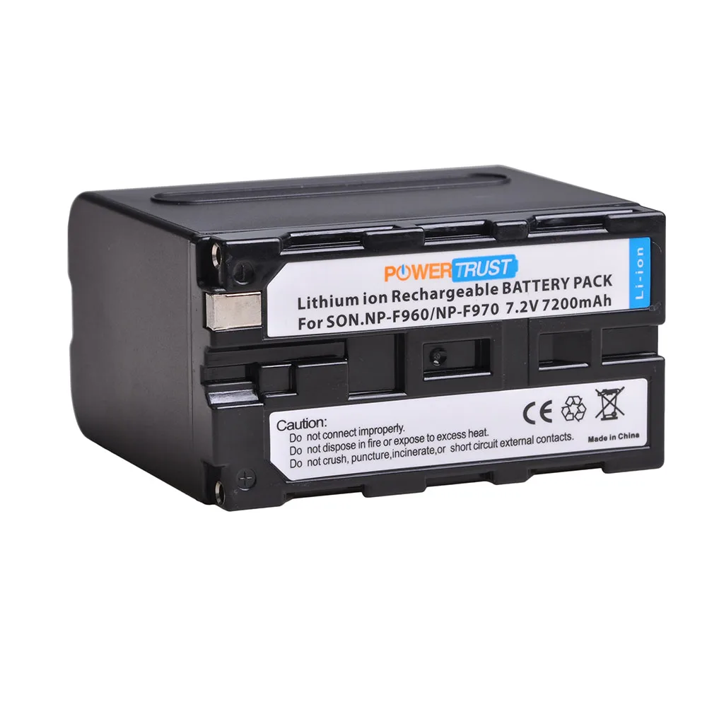 1Battery 2X7,2 V 7200 мА/ч, NP-F960 NP-F970 Li-Ion Батарея с светодиодный Мощность индикатор для sony NP-F550 NP-F770 NP-F750 NP-F975 F930 F960 F970 - Цвет: 1Battery