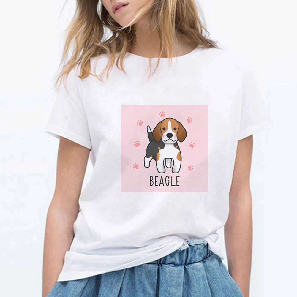 Женская футболка с принтом Beagle в виде животных и поп-арта милая забавная уличная