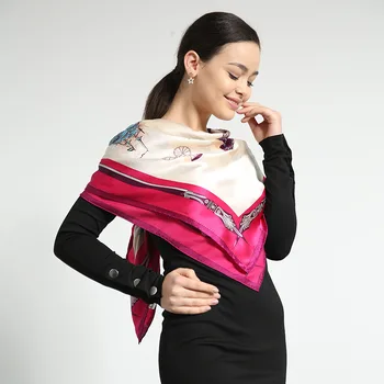 

New style silk scarf/scarf "noble carriage" heavy weight silk satin mulberry silk scarf/large shawl