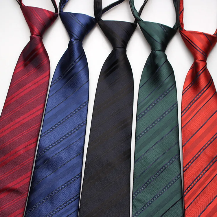 Linbaiway деловой мужской шейный галстук на молнии ленивый полосатый для мужчин