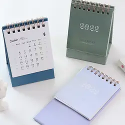 Mini calendrier de bureau Simple, 2022, papier de bureau Simple, planificateur quotidien annuel, Agenda planificateur, double organisateur, Table R7r0 
