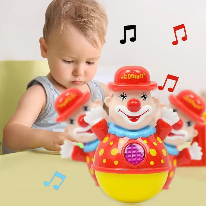 Милая музыкальная светящаяся игрушка-неваляшка в форме милой формы для младенцев, ассистент, познавательная игрушка, модные Развивающие Игрушки для раннего возраста 15x9x9 см