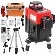 Kaitian Laser Level Tripod 3D 12 Lines Self-Leveling 360 Horizontal & Vertical Battery Powerful Outdoor Detector Red Line Lasers
