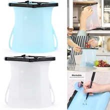 Многоразовая силиконовая пищевая сумка для хранения герметичная Нетоксичная пищевая запечатывающийся пакетик для закуска, ланч WXV