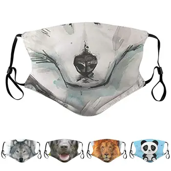 

Unisex Fashion Printed 0utdoor Dust And Haze Double-layer Mask Anti Virus Face Masks Reusable