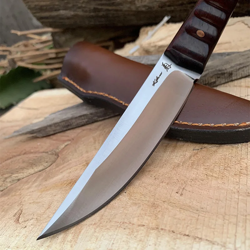 Newst натуральный тонкий нож из сандалового дерева 440C edc охотничий походный прямой нож