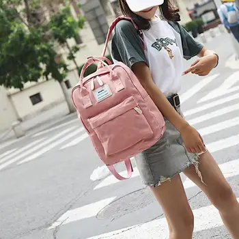 

Large Capacity Waterproof Canvas College Style Burglar Backpack School Bag Travel Backpack Handbag Female Women Backpack