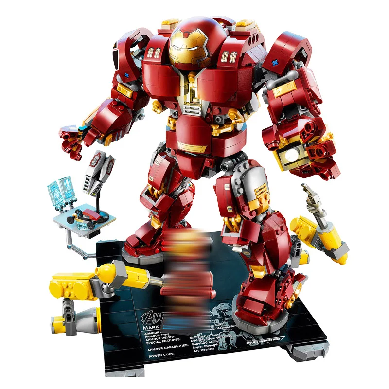 

34036 1538Pcs Super Hero Compatible 76105 Iron Man Anti Hulk Mech Hulkbuster Ultron Building Bricks Blocks Toys For Children