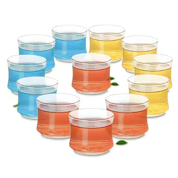 

12 pcs/lot 70ml Heat-Resisting Clear Glass Bamboo-shaped Tea Cups