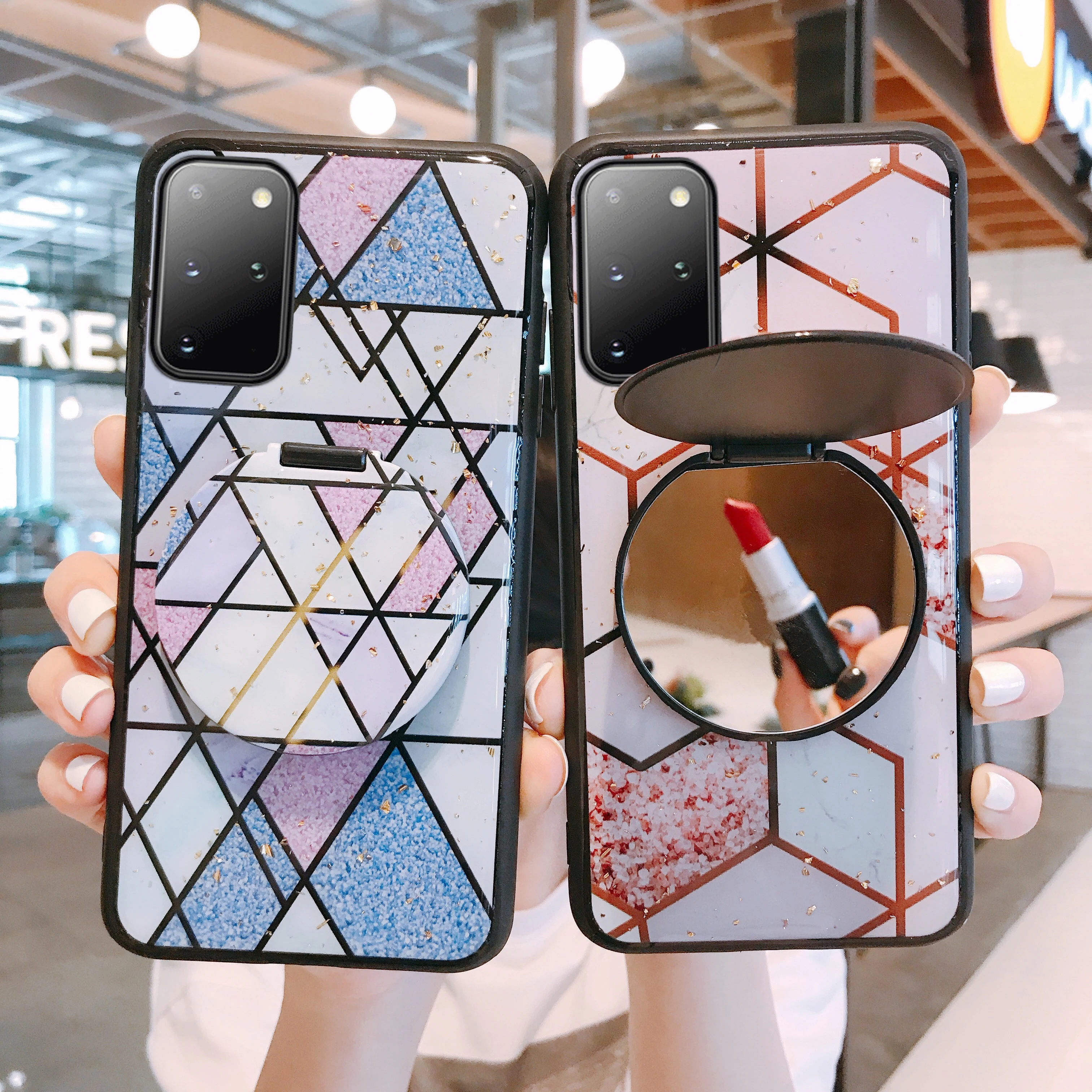 Роскошный блестящий чехол-накладка для Samsung Galaxy S10 Plus lite S20 S8 S9 plus Note 10 9 8 с
