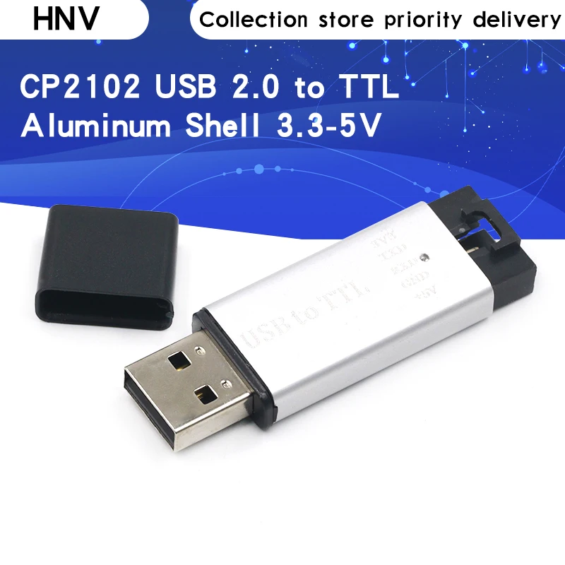 HNV алюминиевый корпус CP2102 USB 2 0 к TTL UART модулю 6Pin последовательный преобразователь