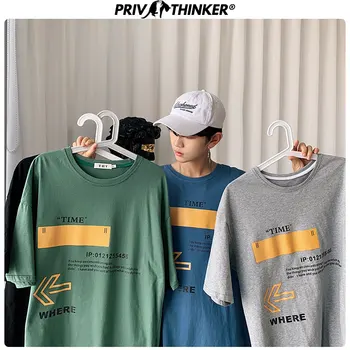 

Privathinker 2020 Men Summer Cotton Print Tshirts Men Fashion Colorful T-Shirt Male Streetwear Harajuku Tees Tshirt Oversize 5XL