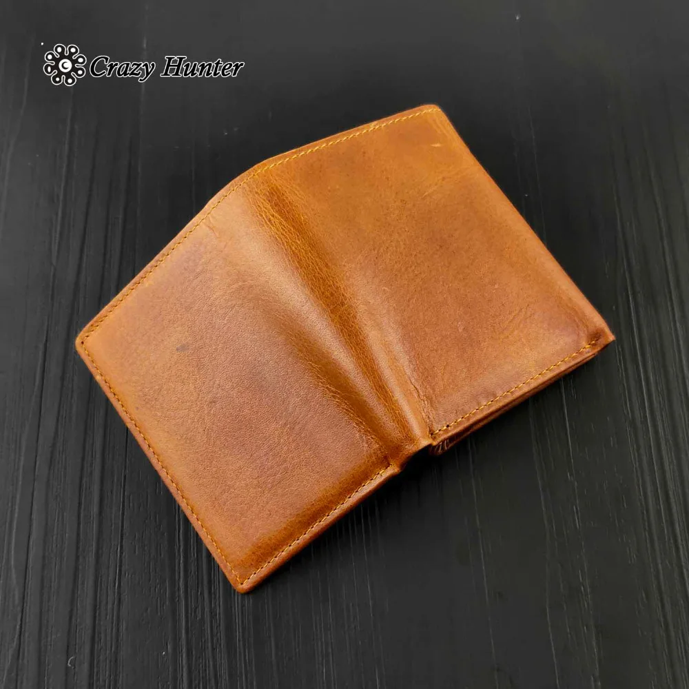 Байкер Motocycel кожаный тройной бумажник держатель для карт чехол-портмоне с цепочкой коричневого цвета