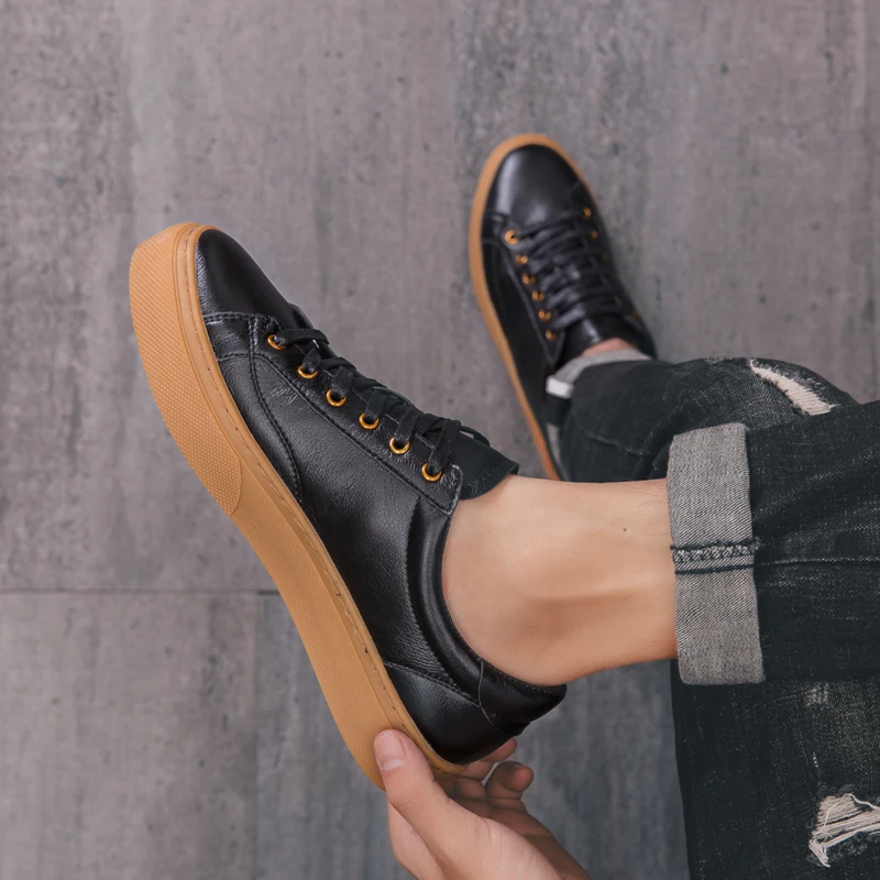 Sapatos masculinos de couro genuíno 2021 outono