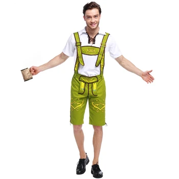 

Lederhosen Germen Oktoberfest Costume for Men Beer Festival Men's Triditional Bavarian Costumes Plus Size