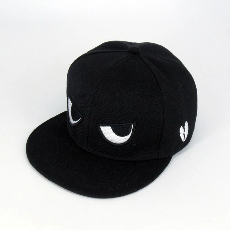 New Fashion Men Women Baseball Cap Cute Cartoon Eyes Embroidery Unisex Snapback Adjustable Teenage Hip Hop Flat Hat Caps CP0388 (3)