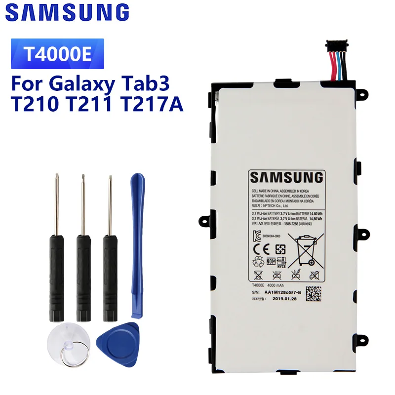 Оригинальный сменный аккумулятор SAMSUNG T4000E T4000C T4000U для Samsung GALAXY Tab3 7 0 T210 T211 T217A T2105 4000