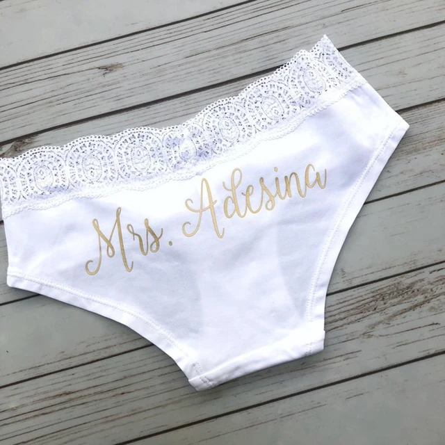 Personalized Wedding Underwear  Bride Underwear Personalized - Lace Panties  Mrs. - Aliexpress