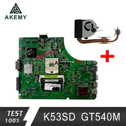 Akemy K53SD Материнская плата ноутбука GT610M/2G REV 5,1 для ASUS K53SD X53S A53S Тесты плата K53SD материнская плата