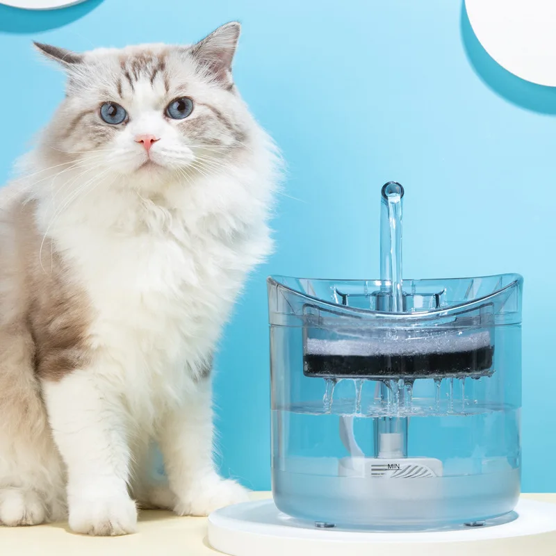 Automatic Cat Water Fountain With Faucet Dog Water Dispenser Transparent Drinkers For Cats Pet Drinking Bowl Filter Feeder