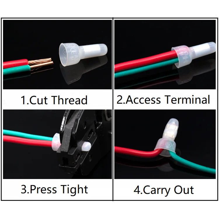 50/100pcs CE Type CE-1 CE-2 CE-5 CE-8 Wire Terminal Pressure Line Nylon66 Closed End Caps Connector Car Audio Cable Crimp Splice