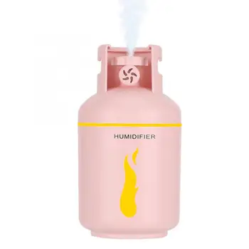 

300ml Gas Tank Shape Humidifier Aromatherapy Machine With Fan Night Light 4-in-1 Portable Air Mist Maker Desktop Car Diffuser
