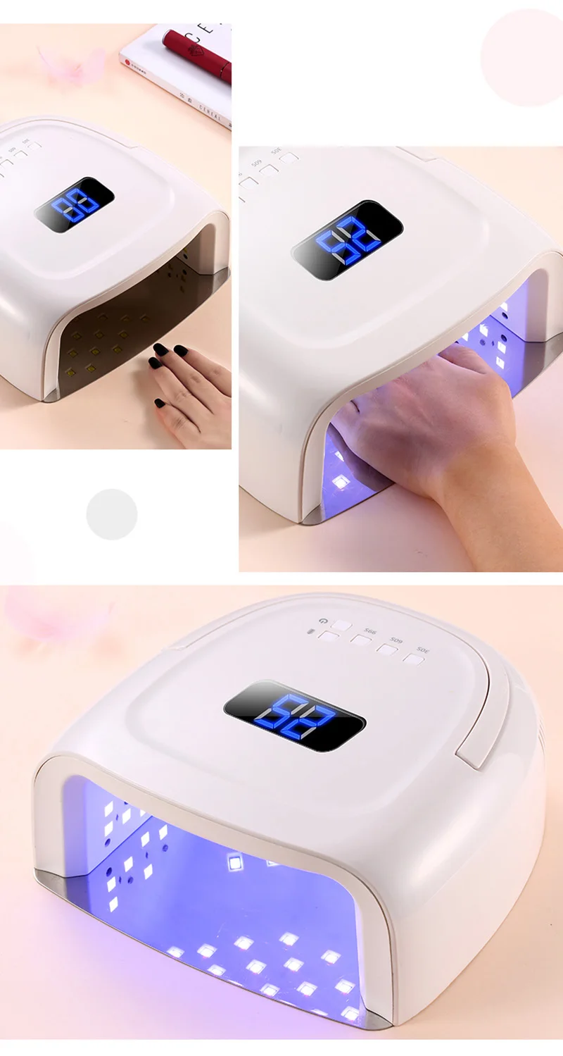 Lâmpada do Unha Recarregável sem Fio Máquina de Manicure Conduziu a Lâmpada da Arte para Unhas Luz sem Fio Nova Laca Secador Gelpolonês Cura 2019 Gel 9 Secadores de unhas