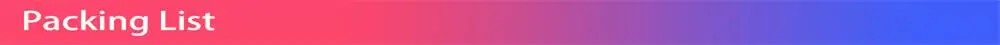 Packing list