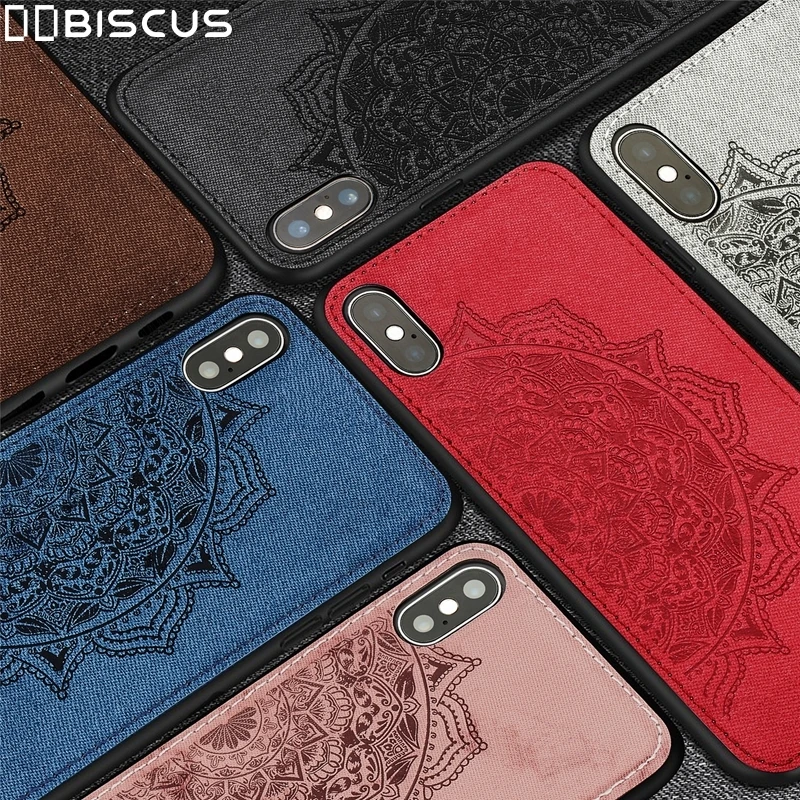 leather iphone 12 mini case קלאסי בד בד מקרים עבור iPhone 6 6S 7 8 Plus בתוספת X XR XS Max 12 מקסימום 11 Pro Min פרו מקסימום מקרה המנדלה עיצוב סיליקון מסגרת חזרה כיסוי phone cases for iphone 12 mini 