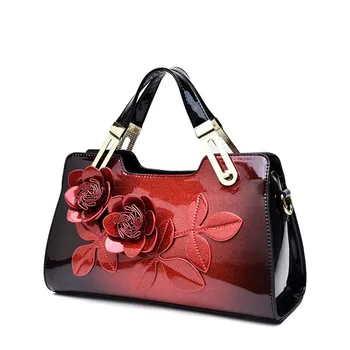

Women Bags High Quality Patent Leather Flower Designer Handbags Luxury Brands Shoulder Bags for Youth Ladies Tote Female Bolsa