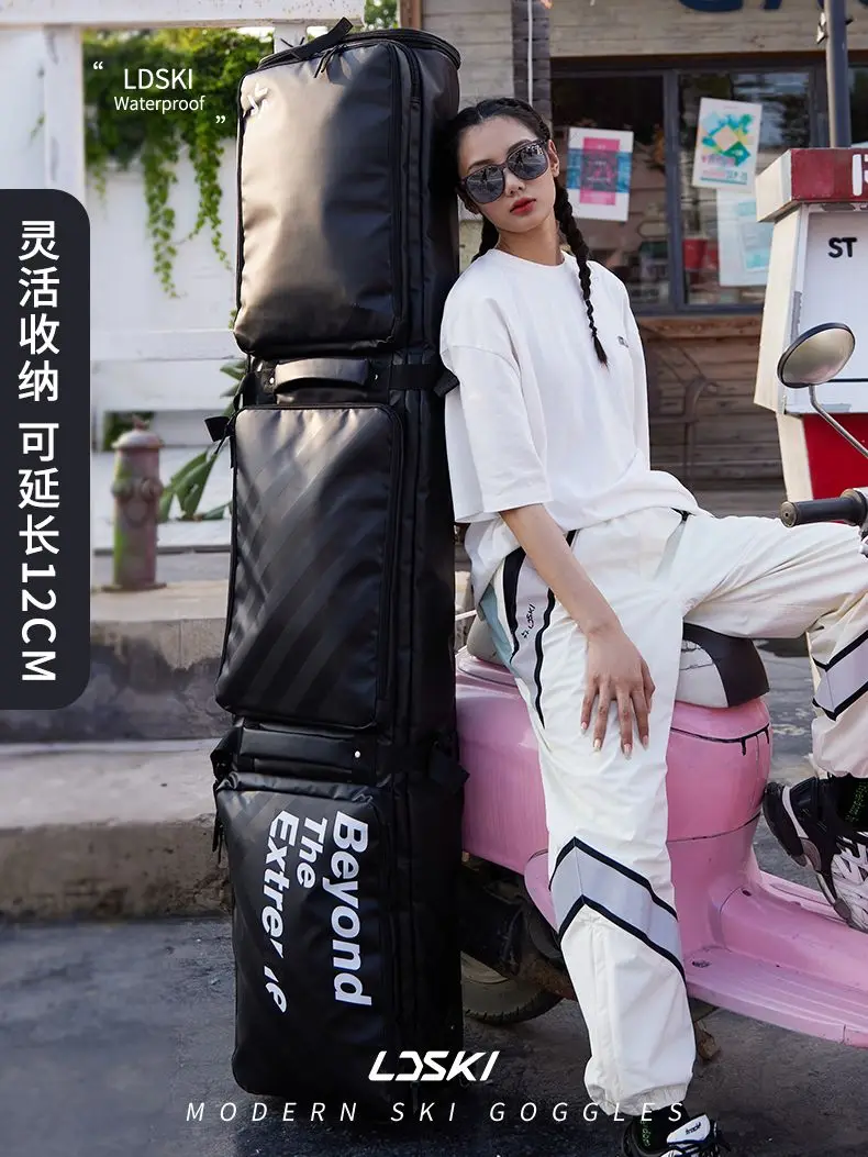 Wheeled Ski Bag Snowboard Bag TPU Coated heavy duty outdoor bag LDSKI LUXURY Series Winter