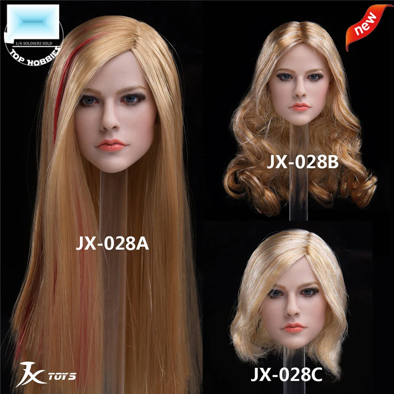 Экшн-фигурка солдата в масштабе 1/6 аксессуар JXTOYS-028 женская голова лепка Аврил