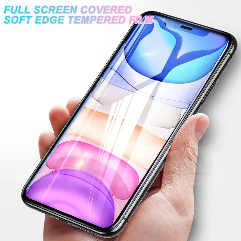 100D защитное закаленное стекло для iPhone 6 6s 7 8 Plus стекло-экран протектор для iPhone 11 Pro X XR XS MAX стекло Flm