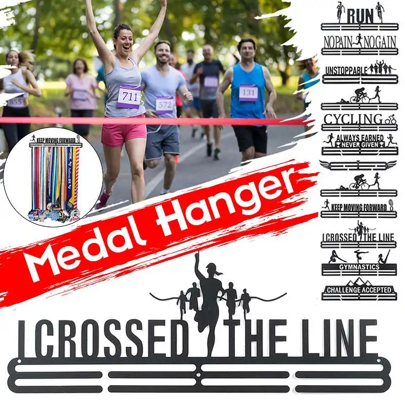 

Medals Hanger Holder Display Rack Stainless Steel Sport Medals Running Swim Football Basketball marathons Gift Home Decor