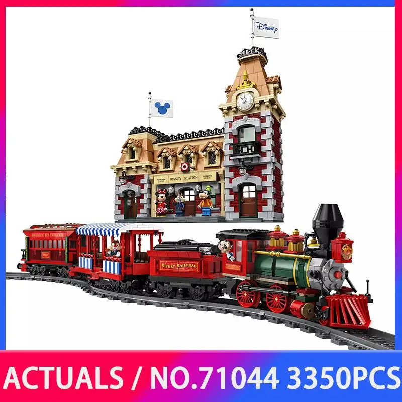 Новые блоки J11001 Dlsney Совместимость с поездом и станцией 71044 Строительные кирпичи развивающая игрушка лучшие рождественские подарки