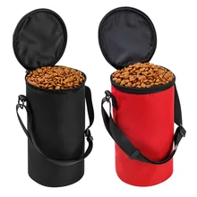 Pet Дорожная чаша для хранения пищевых продуктов сумки Собака Кошка Водонепроницаемая Ткань Складная миска для кормления портативное напольное дорожное блюдо для еды сумки