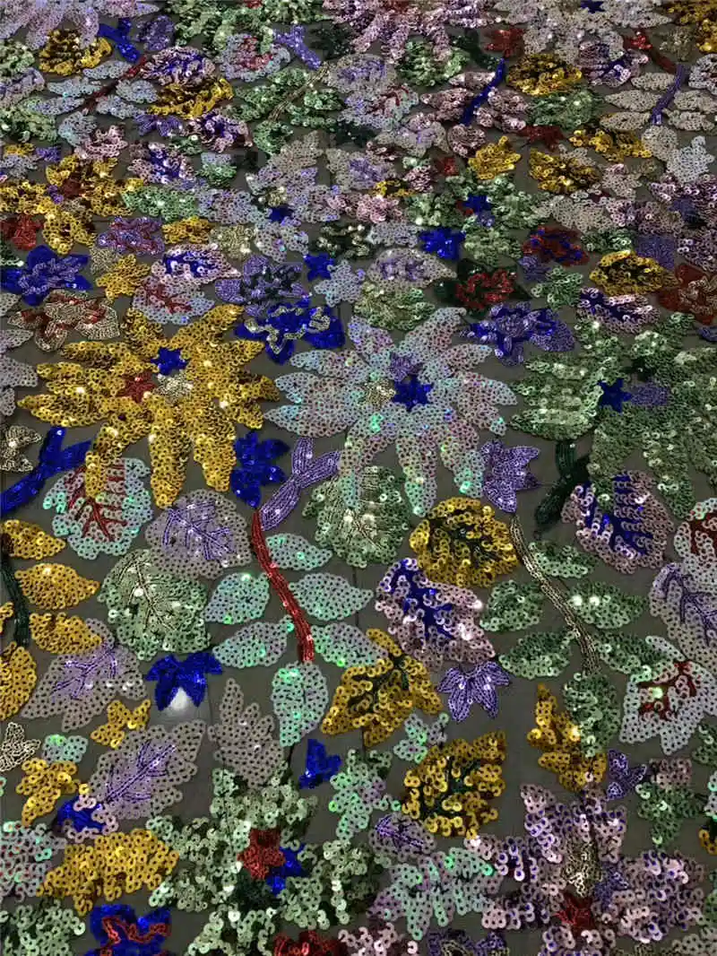 as color Фабрика предлагает нигерийские кружева с блестками вышивка ткань последние африканские тюль кружева ткань для Свадебные Длинные платья - Цвет: as color