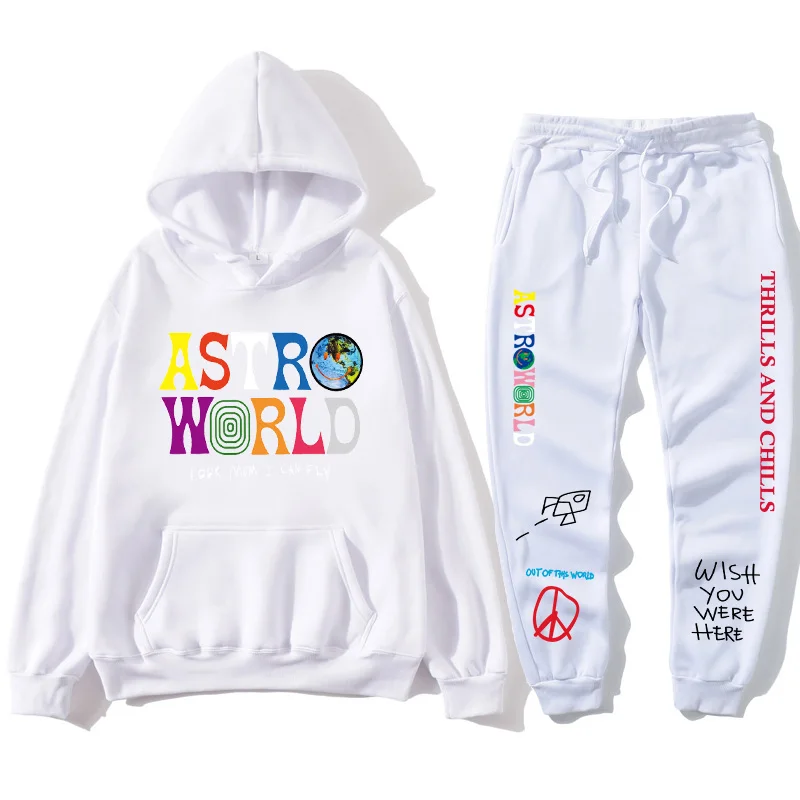 Мужская толстовка и брюки мужская куртка с надписью ASTROWORLD надеюсь что вы здесь в