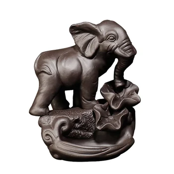 

1pc Backflow Incense Burner Decorative Creative Holy Elephant God Statue Burner Home Decor for Home Shop Office