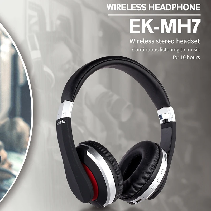 Гарнитура Mh7 с Bluetooth 5,0 Беспроводная складывающаяся гарнитура для IPhone и huawei