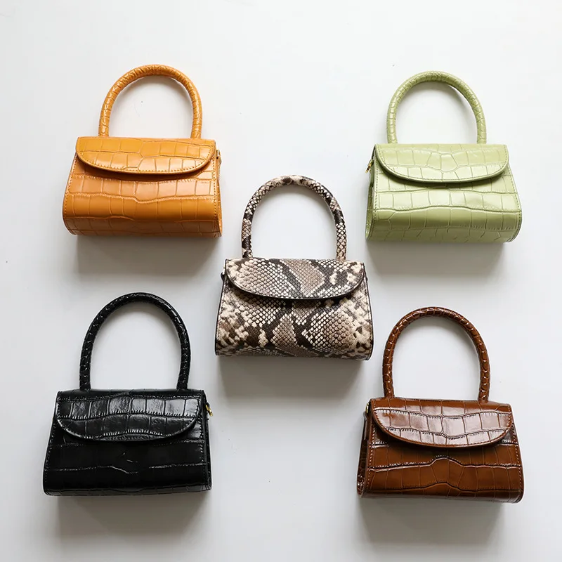 

Small Square Bag Women Bags Mini Retro Flip Crocodile Pattern Leather Shoulder Slung Portable Leather Handbags Designer Bag GDB9