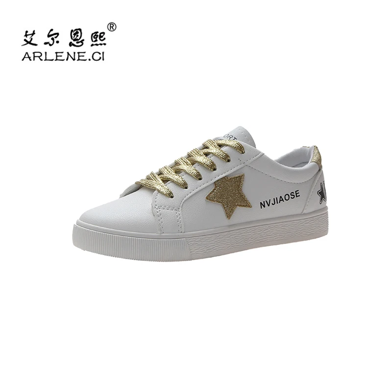 

New Women Casual Shoes Autumn Women Vulcanized Sneakers Fashion Breathable PU Leather Platform White Women Shoes Tenis Feminino