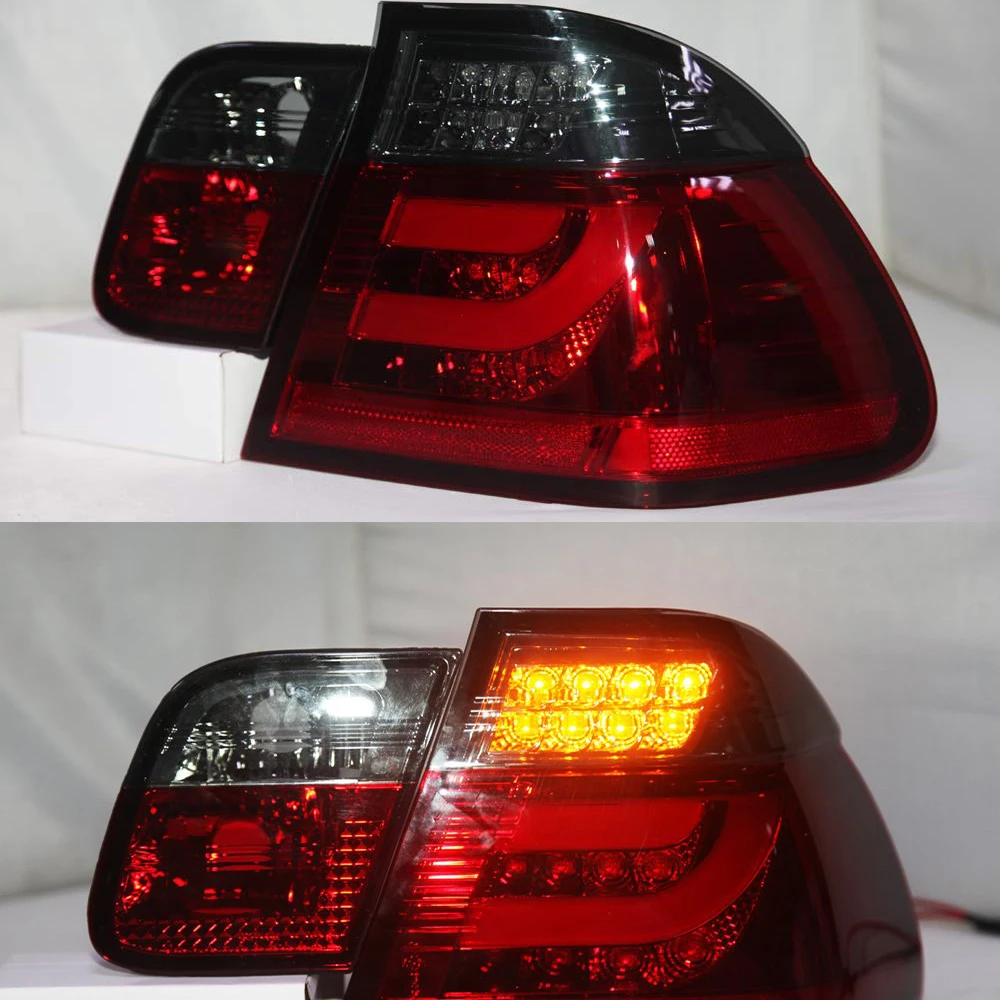 4 Pieces For BMW E46 3 Series 320 328 325 330CI LED Tail Lamps Back Lamp Rear Light 2001 to 2005 Year Red Black Color