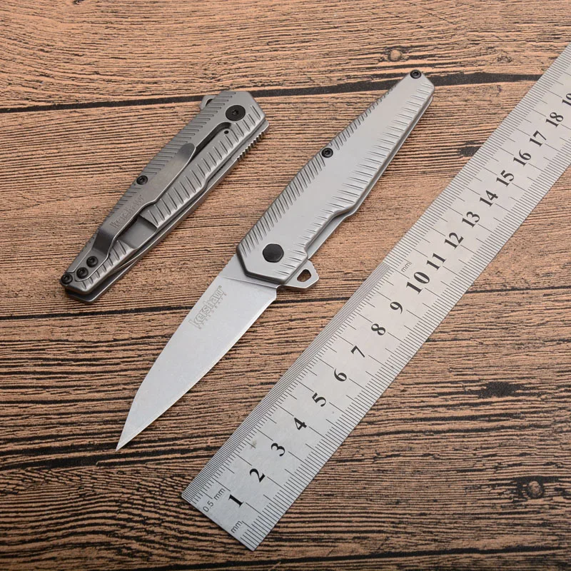 

Kershaw 1359 folding knife 8CR17MOV blade all steel handle outdoor camping hunting knife Tactical Survival fruit knives EDC tool