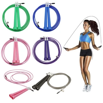 

1x Adjustable Skipping Jump Ropes Steel Wire Fitness Exercise Cardio Lose Weight strength Training Crossfit Lose Weight