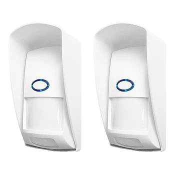 

2Pcs CT70 Outdoor Waterproof Wireless PIR Sensor Infrared Motion Detector 433Mhz Pet Immune Anti-Pet