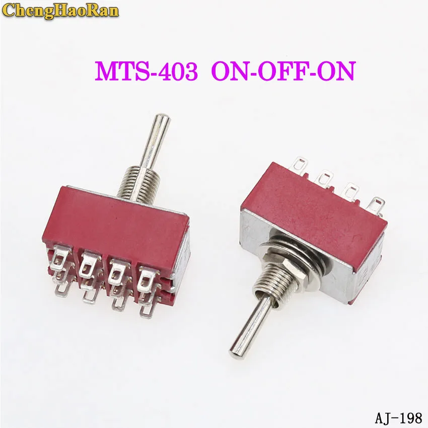 1 шт. ChengHaoRan MTS-403ON-OFF-ON тумблер/рокер/тумблер 12 футов 5A/125VAC 2A/250VAC - Цвет: AJ-198