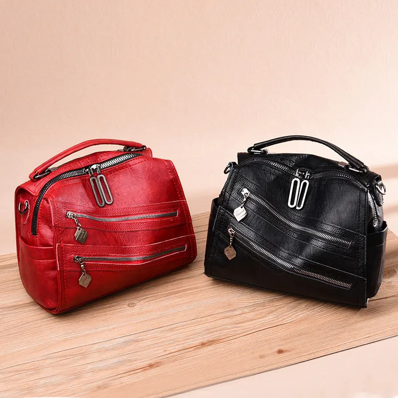 Мягкие кожаные сумки-мессенджеры для женщин Роскошные сумки женские сумки дизайнерские многофункциональная Наплечная Сумка брендовая дамская сумочка