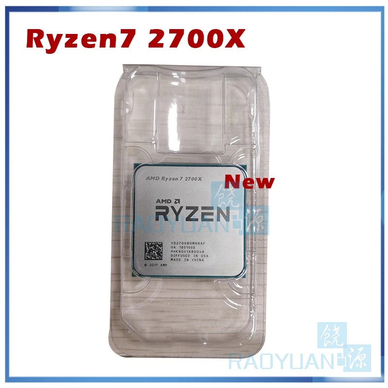Новый процессор AMD Ryzen 7 2700X R7 3 ГГц Восьмиядерный Sinteen Thread 16 м 105 Вт YD270XBGM88AF Socket